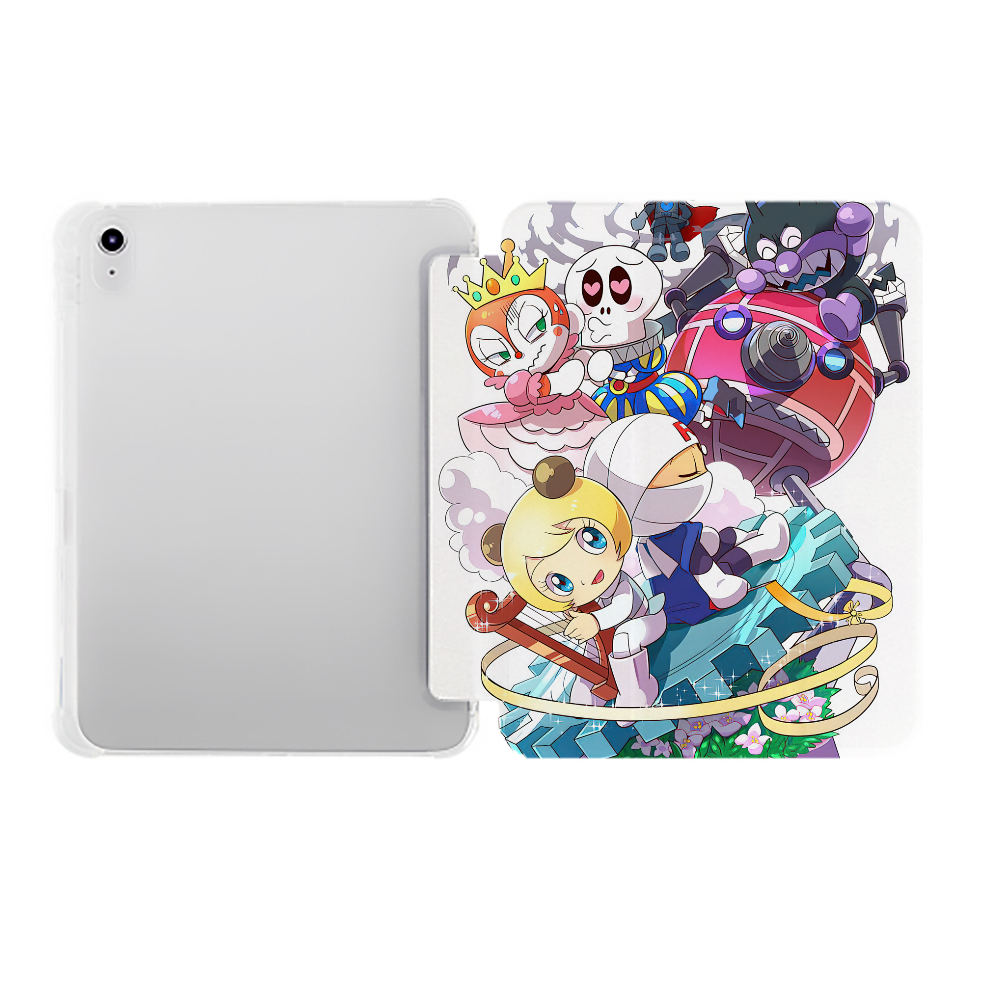 （画像用） アンパンマン Anpanman IPad ケース ペン収納付き 三つ折りスタンド PUレザー×シリコン 対応機種9.5/10.5/10.9インチ